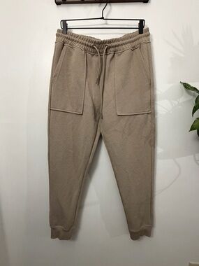 Public Supply Men's Taupe Quilted Drawstring Joggers